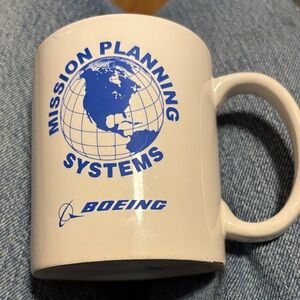 Boeing White and Blue Coffee Mug